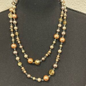 Vintage Premier Designs silber tone with faux pearls and crystals